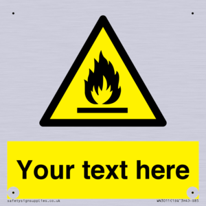 Custom flammable sign